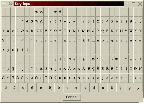 ImPress Key Input Dialog